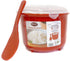 Microwave Rice Steamer Cooker BPA-Free – 2.6L (87.9oz) Red Rice Maker with Lid and Spoon – Dishwasher Safe Microwaveable Cooker for Basmati, Spani...