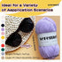 3 Pcs of Crochet Yarn Total 150g (426 Yards) Multi-Color 4-ply Acrylic Yarn Skeins, Seremel Brand Yarns for Crocheting and Knitting(Black)......