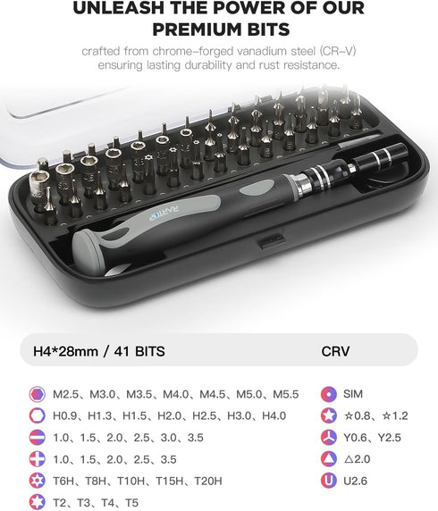 Precision Screwdriver Set - 48 in 1 screwdriver bit set Magnetic Small Screwdriver Set with Case, mini screwdriver set for Computer, Laptop, iPhon...