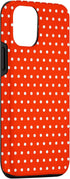iPhone 12/12 Pro Case, Red Phone Cover, Red and White Polka Dots Phone Case...