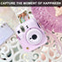 Protective Case for Fujifilm Instax Mini 12 Instant Camera, PU Camera Case with 64 Pocket Mini Photo Album, Cute Camera Strap, Photo Border Sticke...