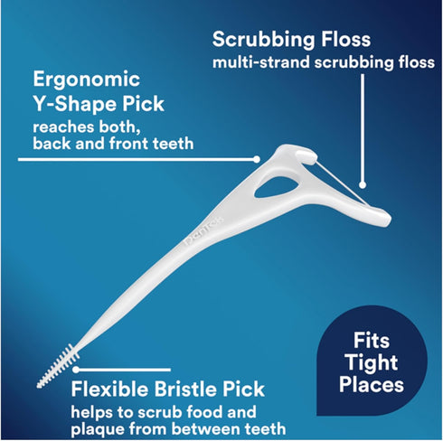 DenTek, Complete Clean Floss Picks 75 Floss Picks Pack of 3, 225 Count...