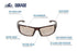 Bullhead Safety Dorado Safety Glasses With Dual Lenses, ANSI Z87, Blue Light Glasses With UV Light Protection And Anti-Scratch Coating, Indoor/Out...