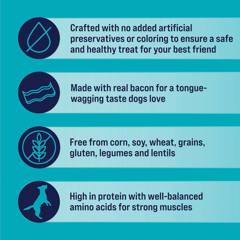 Stewart Freeze Dried Dog Treats, PuffPops Bacon, Egg, and Cheese Recipe, Gluten Free, 2.8 Ounce Resealable Pouch, Made in USA, Dog Training Treats...