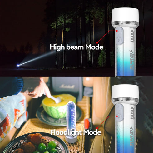 Rechargeable RGB Flashlight, Super Bright LED Flash Light Battery Powered with 9 Modes & IPX7 Waterproof, Powerful Handheld Flashlight for Emergen...