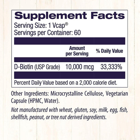 Healthy Origins Ultra-Potency Biotin (B7), 10,000 mcg - Supports Skin, Hair & Nails - High-Grade Vitamin B7 - Non-GMO, Gluten-Free Biotin for Vega...