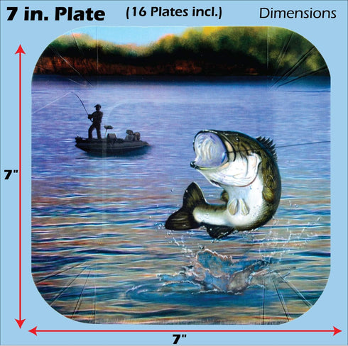 Havercamp Gone Fishing Birthday Party Decorations Plates and Napkins for 16 Guests Fishing Retirement Party Supplies...