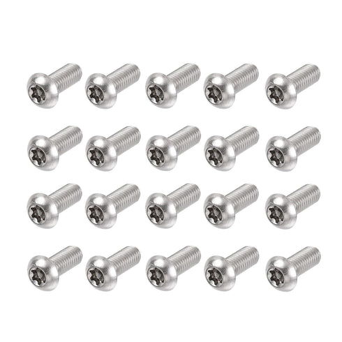 uxcell M8x20mm Torx Security Machine Screw, 20pcs Pan Head Screws Inside Column, 304 Stainless Steel Fasteners Bolts...