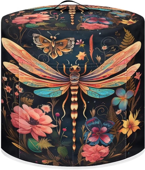 Dragonfly Butterfly Flower Rice Cooker Dust Cover Delicate Protective Cover for Small Appliances in Home Stain-resistant Washable Kitchen Utensil ...