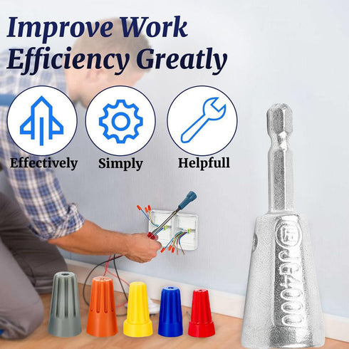 25 Pcs Wire Connectors & 1 Pc Silvery Wire Nut Twister, Wire Screw Caps Kit Insulating Insert Twist Electrical Wire Connectors with Spring Wire Sp...