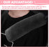 2 PCS Car Seat Anti-Slip Shoulder Strap Cover, Keep Warm in Winter Plush Velcro Closure Delicate Fluffy Neck Pad Protector, Decorative Car Accesso...