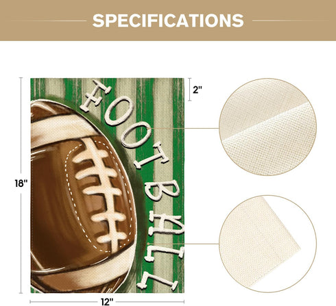 AVOIN colorlife Watercolor Stripes Football Garden Flag 12 x 18 Inch Double Sided, Sports Game Yard Outdoor Flag...