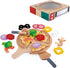 Hape Perfect Pizza Wooden Playset for Kids Kitchen| 2-in-1 Pizza Oven & Delivery Box| 29 PCs Pretend Play for Toddlers Ages 3 Years and Up , Black...