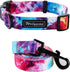Tie Dye Dog Collar Pet Funny Dog Leash Set for Small Medium Large Dogs Tie Dye Collars (XS(7.4'' - 9.8''))...