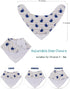 Giftty Baby Teething Bibs, Bandana Bibs with Teether, Teething Toy, BPA-Free Silicone Teether Cotton Drool Bib with Adjustable Snap for Baby Boys ...