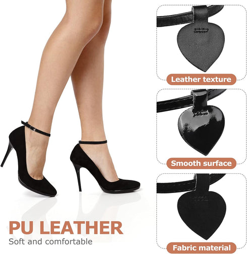 Healifty 3 Sets Detachable High Heels Anti Slip Shoe Straps Anti- Loose Heels Ankle Straps Self- Adhesive Heel Cushion Inserts Heel Straps for Hig...