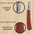 Hoof Knife, Stainless Steel Blade Curved Farrier Horse Hoof Trimmer with Non Slip Rubber Wood Handle, Multipurpose Hoof Loop Trimming Knife, for H...