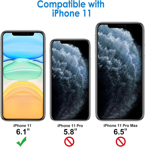 JETech Case for iPhone 11 6.1-Inch, Non-Yellowing Shockproof Phone Bumper Cover, Anti-Scratch Clear Back (Midnight Green)...