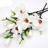DULRLLY 6Pcs Artificial Magnolia Flowers, Real Touch Magnolia Bouquet for Floral Arrangement, White Silk Magnolia with Leaves for Vases Home Decor...