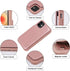 Arae Compatible for iPhone 12/12 Pro 6.1 inch Case with Card Holder - Wallet Case with PU Leather Card Pockets Back Flip Cover - Rose Gold...