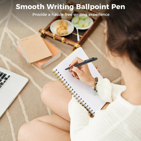 100 Pcs 4'' Mini Pen Bulk, Small Retractable Ballpoint Pens, 0.7 mm Fine Point Pens with Clip, Tiny Ink Black Pens, Smooth Writing Rollerball Pens...