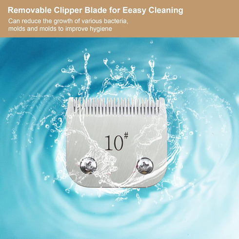 10 Blade Dog Grooming Clipper Replacement Blades Fit for Andis AG AGC AGP AGRC AGCL AGR Plus AGRV DBLC MBG SMC, Fit for Oster A-5 Dog Clippers, Si...