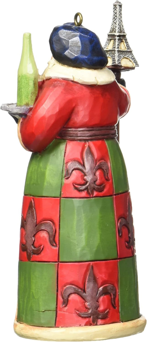 Jim Shore Heartwood Creek French Santa Stone Resin Hanging Ornament, 4.25”,Christmas...