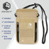 VENTURE 4TH Passport Holder Neck Wallet with RFID Blocking Nylon Lining - Hidden Neck Pouch for Travel (Beige)...