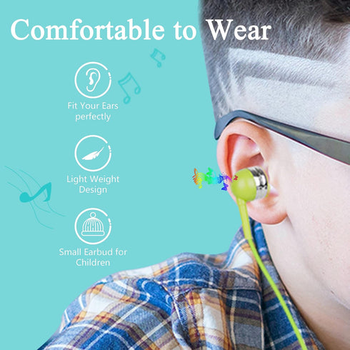 Kids Earbuds Bulk 50 Pack Colors Mixed, Wholesale Earphones in-Ear Headphones Perfect for Schools Classrooms Students Teens Children Gift and Adul...