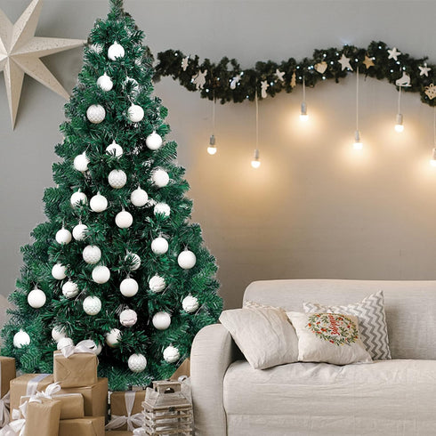 Lulu Home Christmas Ball Ornaments, 24 Ct 2.36" Pre-Strung Hanging Ornament Decorations, Xmas Shatterproof Plastic Balls for Holiday Party Wreath ...