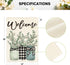 AVOIN colorlife Eucalyptus Mason Jar Spring Summer Garden Flag 12x18 Inch Double Sided Outside, Buffalo Plaid Welcome Yard Outdoor Flag...