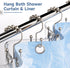 Titanker Shower Curtain Hooks Rings, Rust-Resistant Metal Double Glide Shower Hooks for Bathroom Shower Rods Curtains, Set of 12 Hooks - Matte Nic...