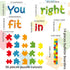 chiazllta Welcome Bulletin Board for Classroom with Inspirational Accents Puzzle Pieces Bulletin Board Decorations for Chalkboards School Door Dec...