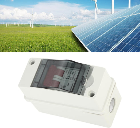 Miniature Circuit Breaker for Solar Panels Outdoor Waterproof Solar Disconnect Switch with IP65 Rating DIN Rail Enclosure and RV Breaker Box for D...
