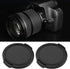 4Pcs 52mm Snap-on Front Camera Lens Cap with Elastic Lens Cap Keeper Fitting Any with 52mm Screw in Filter Thread Camera Black...