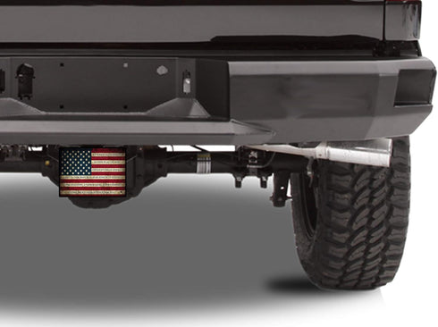 Rogue River Tactical USA American Flag Trailer Hitch Cover Plug US Patriotic Vintage Pledge of Allegiance...