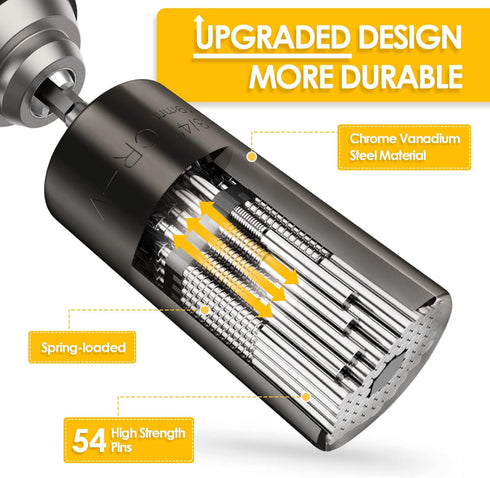 Universal Socket Set - 2 Pack, Chrome Vanadium Steel, 1/4" to 3/4" Range, Great for Home Improvement, Carpentry, Mechanics - Gift Idea...