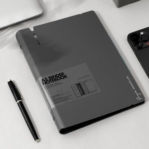 CAGIE A5 Binder 6 Ring Binder Notebook with Dividers Refillable Planner Binder with Pockets, A5 Refill Paper Include Planning Square Ruled and Dot...