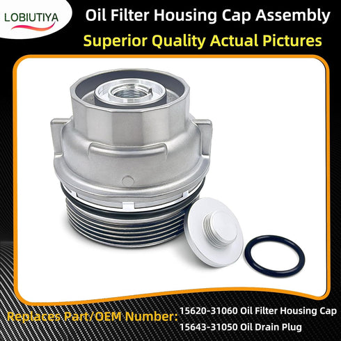 15620-31060 Oil Filter Housing Cap For Toyota 2007-2022 Camry 2010-2022 4Runner 2005-2022 Avalon Fj Cruiser RAV4 and Lexus RX330 Oil Filter Housin...