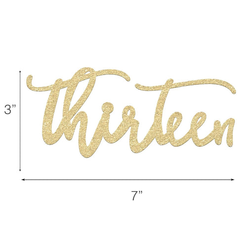 Merry Expressions 13 Birthday Cake Topper - 13th Birthday Decorations for Girls, 13th Birthday Decorations for Boys, Happy 13th Birthday Cake Topp...