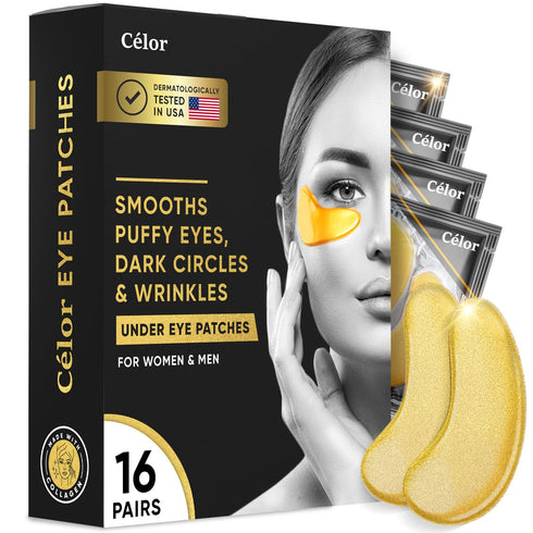CÉLOR Eye Masks for Dark Circles, Puffiness & Eye Bags with Amino Acid & Collagen - Under Eye Patches Great for Bachelorette Party Favors, Swag Ba...