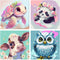 Cartoon 4-piece set Diamond Art Painting Kits for Adults, Full Drill Diamond Dots Paintings for Beginners, Round 5D Paint with Diamonds Pictures G...