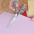 8.5" Scissors, Stainless Steel Blades, Soft Grip Handle, Suitable for Households,Offices and Schools, All Purpose, Blue/Grey...