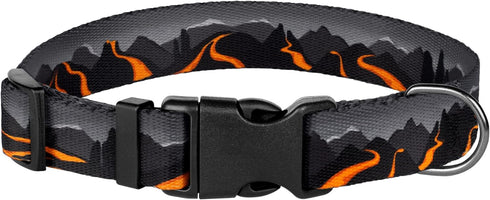 Nature Dog Collar Travel Pattern Adjustable Nylon Pet Collars for Small Medium Large Dogs Puppy Designer Print (Hawaii, Neck Fit 10"-13")...