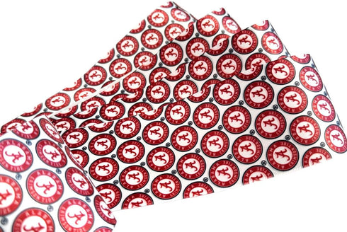 2.5" Alabama Ribbon, Licensed by Offray Ribbon - Officially Licensed (Red - 5 Yards (15 Feet))...