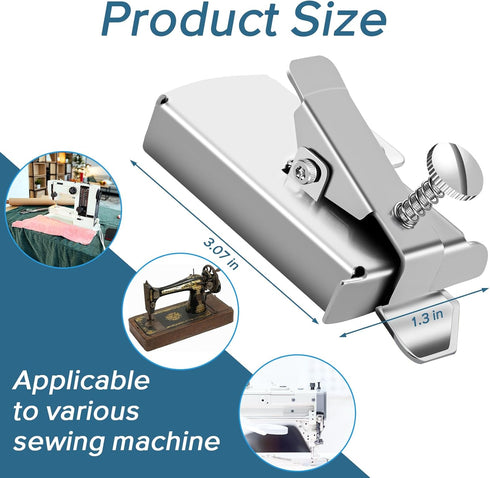 Magnetic Seam Guide for Sewing Machine, Magnetic Sewing Guide with Clip, Multifunctional Ruler, Hemmer Guide, Seam Guide, Hem Guide for Walking Fo...