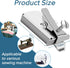 Magnetic Seam Guide for Sewing Machine, Magnetic Sewing Guide with Clip, Multifunctional Ruler, Hemmer Guide, Seam Guide, Hem Guide for Walking Fo...