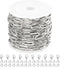 Kyutong 5 Meters Stainless Steel Jewelry Making Chain Roll Silver Necklace Chains Spool Paperclip Link Bulk Chains for DIY Craft Bracelet Ankle Fi...