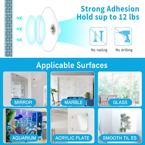15 Inch Suction Cup Shelf for Plants Window, 6IN Extra Wide with Load-Bearing Brackets Window Shelf for Plants, Acrylic Window Sill Extender for G...
