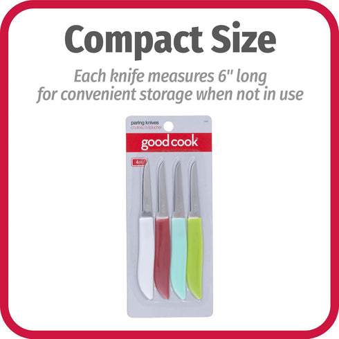 GoodCook Everyday Paring Knife Set, 4pk...